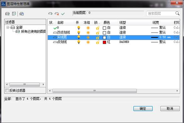 設(shè)置圖層顏色、線型與線寬